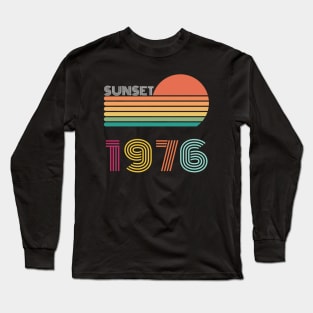 Sunset Retro Vintage 1976 Long Sleeve T-Shirt